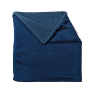 Interior of a merino neck warmer featuring Polartec Power Grid lining for breathability and moisture management.