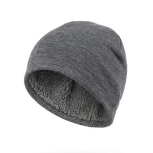 Merino jersey beanie with Polartec Alpha Direct lining, lightweight, breathable, and moisture-wicking