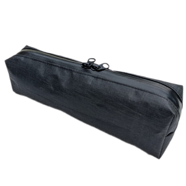 Stealthy black minimalist top tube bag for bikes