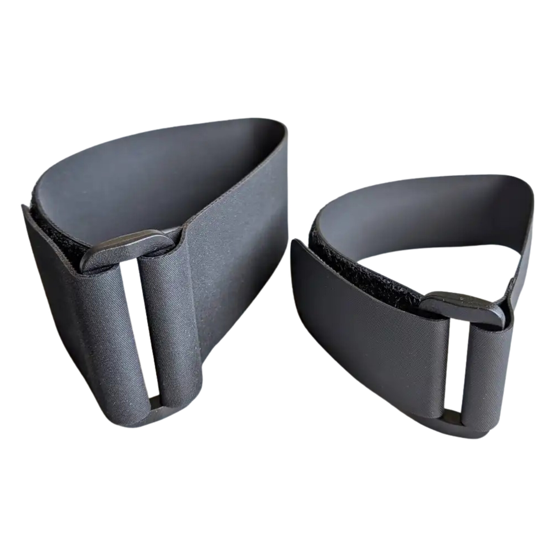 TPU and Hypalon Velcro straps for saddle bag attachment showing 25 mm TPU and 38 mm Hypalon straps